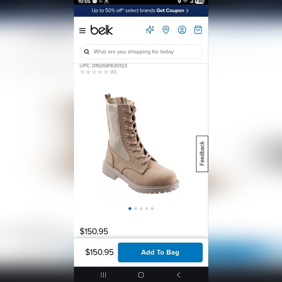 Stella Womens Size 9 / 40 Brown Tan Combat Boots Lace Up NEW - Picture 17 of 17